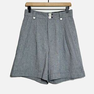 Alex Mill NWT Drill Shorts in Houndstooth black and white 8 high waisted